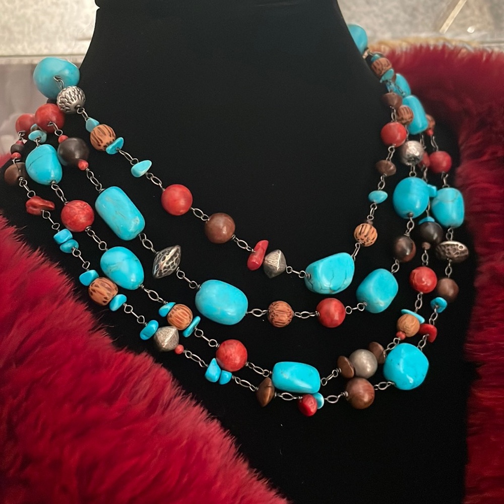 Peyote Bird Multi Strand Necklace